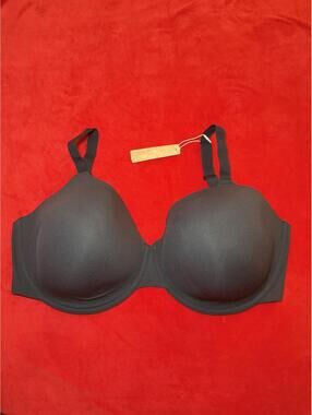 Skims Fits Everybody T Shirt Demi Bra Color ONYX Size 38H